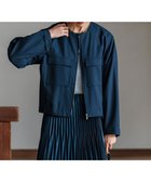 【23区/NIJYUSANKU】の【杏さん着用/Oggi11月号掲載/セットアップ対応】TWマットクロス ブルゾン ネイビー系|ID: prp329100004275182 ipo3291000000032548020