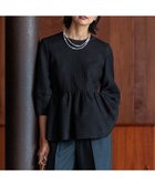 【23区/NIJYUSANKU】の【一部店舗限定/洗える】プレザンスジャカード ペプラム ブラウス ブラック系|ID: prp329100004275311 ipo3291000000029711343