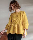 【23区/NIJYUSANKU】の【一部店舗限定/洗える】プレザンスジャカード ペプラム ブラウス イエロー系|ID: prp329100004275311 ipo3291000000029711344