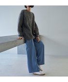 【アンフィーロ 自由区/UNFILO】の【洗える】サテン カーゴパンツ スモーキーブルー|ID: prp329100004275338 ipo3291000000031792103