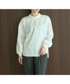 【イェッカ ヴェッカ/YECCA VECCA】のスタンドカラーギャザーブラウス Off White|ID: prp329100004275382 ipo3291000000029864706