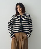 【イェッカ ヴェッカ/YECCA VECCA】の配色トリミングニットジャケット Border|ID: prp329100004275389 ipo3291000000030010564