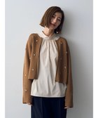 【イェッカ ヴェッカ/YECCA VECCA】のビジューZIPニットジャケット Beige|ID: prp329100004275411 ipo3291000000029864735