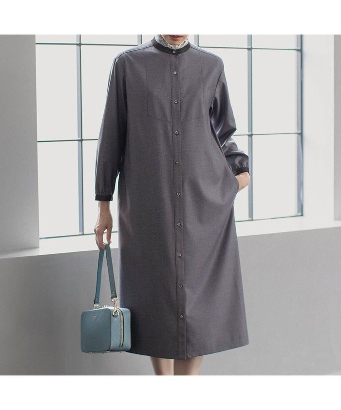 【ジェイ プレス/J.PRESS】の【洗える】T/Rウォッシャブルギャバ バンドカラー ワンピース インテリア・キッズ・メンズ・レディースファッション・服の通販 founy(ファニー) https://founy.com/ ファッション Fashion レディースファッション Fashion for Women ワンピース Dresses カフス Cuff Design ギャザー Gathered, Ruffled クラシック Classic, Timeless Style コンパクト Compact, Small Size シンプル Simple, Minimal ストール Stole, Wrap フェミニン Feminine, Girly ブルゾン Blouson, Bomber Jacket ポケット Pocket, Pocket Detail エレガント 上品 Elegant 洗える Machine Washable A/W・秋冬 Autumn/Winter |ID: prp329100004275435 ipo3291000000033357788