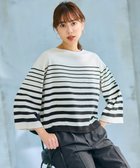 【23区/NIJYUSANKU】の【洗える】Armor-lux ベルスリーブボーダー カットソー 人気、トレンドファッション・服の通販 founy(ファニー) ファッション Fashion レディースファッション Fashion for Women トップス・カットソー Cut & Sew Tops シャツ・ブラウス・オフィスカジュアル Elegant Blouses & Button-Ups ロングTシャツ・Tシャツ Longline T-Shirts & Tees カットソー・ベーシックTシャツ Cut-and-Sewn Tops / Stretch Tees & Basics インナー Innerwear 洗える Machine Washable カットソー Cut and Sewn Top クロップド Cropped, Short Length グラデーション Gradient, Ombre スリーブ Sleeve, Long Sleeve / Short Sleeve 定番 Standard, Basic Item 人気 Popular, Best Seller バスク Basque, Basque Style バランス Balance, Style Balance フランス France, French ボーダー Border, Stripe ワーク Workwear, Utility Style A/W・秋冬 Autumn/Winter 冬 Winter / This Winter 2024年 2024 2024-2025秋冬・A/W Autumn/Winter 2024–25 AW24–25 thumbnail ベージュ×ブラック|ID: prp329100004275498 ipo3291000000033644747