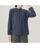 【ジェイ プレス/J.PRESS】の【洗える】ジオメトリックプリント ブラウス ブルーグレープリント系|ID: prp329100004275538 ipo3291000000032686534