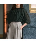【23区/NIJYUSANKU】の【新色追加/洗える】クリアトリコットジャージー ギャザーデザイン カットソー ブラック系|ID: prp329100004275586 ipo3291000000031968382