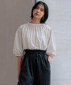 【23区/NIJYUSANKU】の【新色追加/洗える】クリアトリコットジャージー ギャザーデザイン カットソー ベージュ系|ID: prp329100004275586 ipo3291000000031968384