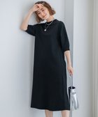 【23区/NIJYUSANKU】の【洗える】ヴィスコースストレッチ パフスリーブ ニットワンピース ブラック系|ID: prp329100004275811 ipo3291000000029695714