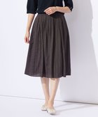 【ジェイ プレス/J.PRESS】の【洗える】ドットデシンプリント タック スカート ダークブラウン系|ID: prp329100004275864 ipo3291000000032719703
