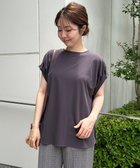 【アンフィーロ 自由区/UNFILO】の【接触冷感/シワになりにくい】BEAUTY FORM タックスリーブTシャツ チャコール|ID: prp329100004276277 ipo3291000000029716642