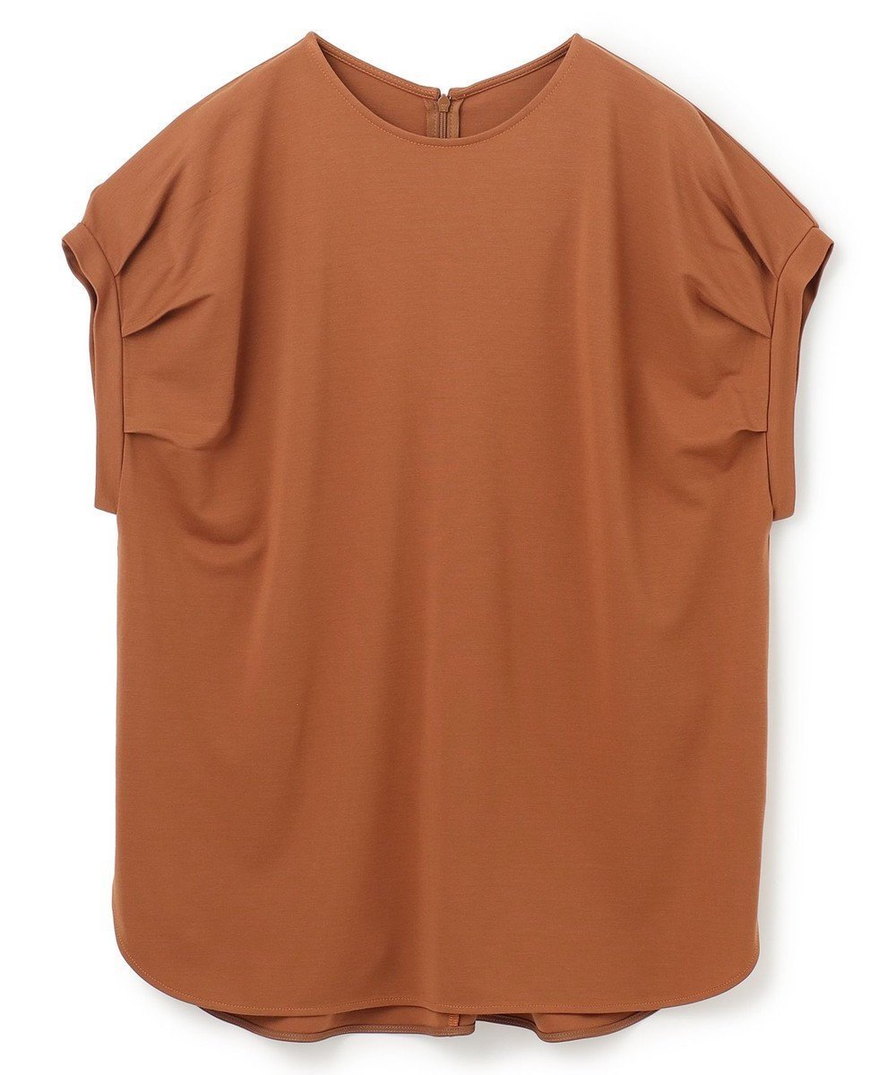 【アンフィーロ 自由区/UNFILO】の【接触冷感/シワになりにくい】BEAUTY FORM タックスリーブTシャツ インテリア・キッズ・メンズ・レディースファッション・服の通販 founy(ファニー) 　ファッション　Fashion　レディースファッション　WOMEN　トップス・カットソー　Tops/Tshirt　シャツ/ブラウス　Shirts/Blouses　ロング / Tシャツ　T-Shirts　カットソー　Cut and Sewn　春　Spring　カットソー　Cut And Sew　軽量　Lightweight　ストレッチ　Stretch　スリーブ　Sleeve　フォルム　Form　ボトム　Bottom　楽ちん　Easy　S/S・春夏　Ss・Spring/Summer　おすすめ　Recommend　夏　Summer　ブラウン|ID: prp329100004276277 ipo3291000000031985228