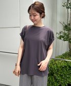 【アンフィーロ 自由区/UNFILO】の【接触冷感/シワになりにくい】BEAUTY FORM タックスリーブTシャツ チャコール|ID: prp329100004276277 ipo3291000000032537828