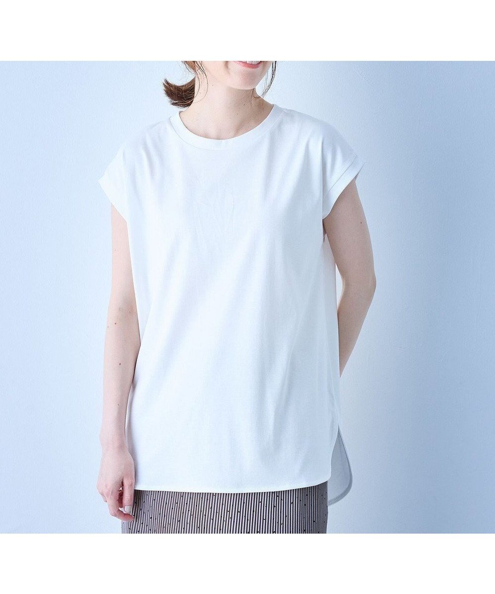 【エニー/ANY】の【汗ジミ防止加工】シルケットスムースノースリーブプルオーバー インテリア・キッズ・メンズ・レディースファッション・服の通販 founy(ファニー) 　ファッション　Fashion　レディースファッション　Fashion for Women　トップス・カットソー　Cut & Sew Tops　キャミソール&ノースリーブ　Camisoles & Sleeveless Tops　シャツ・ブラウス・オフィスカジュアル　Elegant Blouses & Button-Ups　ロングTシャツ・Tシャツ　Longline T-Shirts & Tees　カジュアルプルオーバー・ニットトップス　Pullovers & Knit Tops / Casual Pullovers　カットソー・ベーシックTシャツ　Cut-and-Sewn Tops / Stretch Tees & Basics　おすすめ　Recommended / Our Picks　インナー　Innerwear　カットソー　Cut and Sewn Top　シンプル　Simple, Minimal　スリット　Slit, Slit Detail　スリーブ　Sleeve, Long Sleeve / Short Sleeve　デニム　Denim, Jeans Material　ノースリーブ　Sleeveless, No-Sleeve　フレンチ　French, French Style　ベーシック　Basic, Essential　夏　Summer　春　Spring　S/S・春夏　SS, Spring/Summer, Warm Season　オフ|ID: prp329100004276336 ipo3291000000034685644