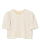 【アンクレイヴ/uncrave】の【洗濯機洗い可】シャーリングレース トップス(uncrave WHITE) エクリュ|ID: prp329100004276356 ipo3291000000029717174