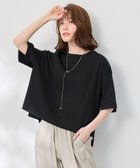 【エニィファム/any FAM】の【洗濯機可】フライスワイドTシャツ ブラック|ID: prp329100004276458 ipo3291000000031969529