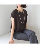 【アンフィーロ 自由区/UNFILO】の【接触冷感/シワになりにくい】BEAUTY FORM フレンチスリーブTシャツ チャコール|ID: prp329100004276621 ipo3291000000031962607