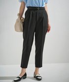 【組曲/KUMIKYOKU】の【美シルエット・ストレッチ・シワになりにくい】オシャクロス テーパードパンツ ブラック系|ID: prp329100004276709 ipo3291000000035634027