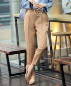 【組曲/KUMIKYOKU】の【美シルエット・ストレッチ・シワになりにくい】オシャクロス テーパードパンツ ベージュ系|ID: prp329100004276709 ipo3291000000035634028