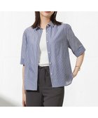 【ジェイ プレス/J.PRESS】の【洗える】ウォッシャブルストライプ シャツカラー ブラウス ネイビー系1|ID: prp329100004276882 ipo3291000000033689694