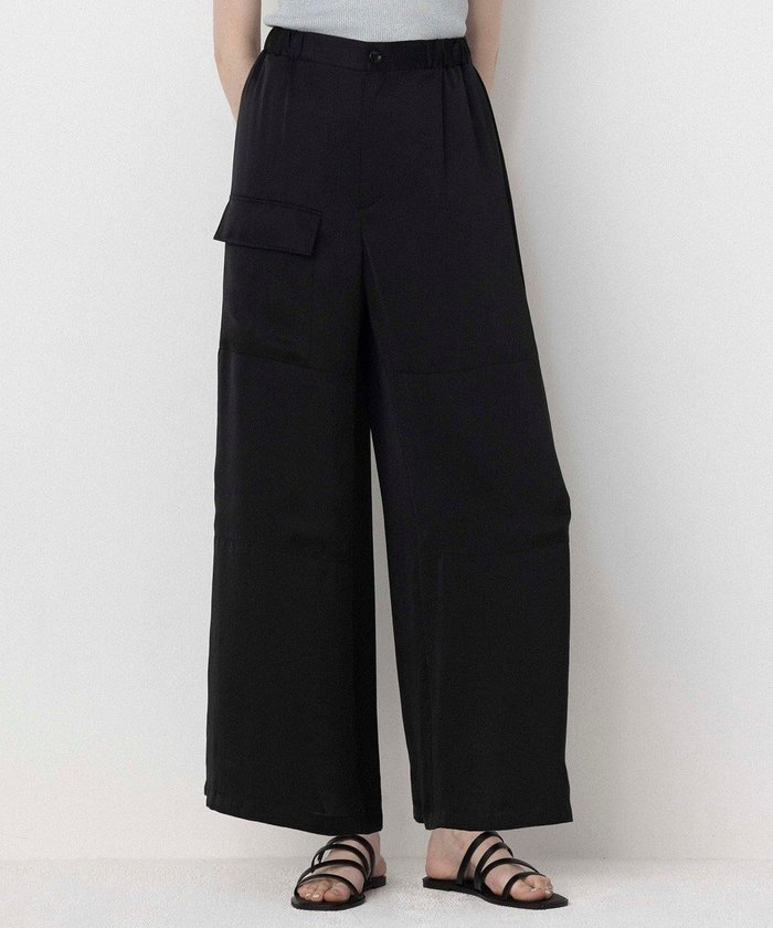 【ネイヴ/NAVE】の【Nave・洗える/ウエストゴム】ヴィンテージサテン ワイドパンツ インテリア・キッズ・メンズ・レディースファッション・服の通販 founy(ファニー) https://founy.com/ ファッション Fashion レディースファッション Fashion for Women パンツ Pants & Trousers カーゴパンツ Cargo Pants, Utility Pants サテン Satin, Glossy Fabric ポケット Pocket, Pocket Detail リラックス Relax, Relaxed Fit ワイド Wide, Wide Fit ヴィンテージ Vintage Style エレガント 上品 Elegant 夏 Summer 春 Spring S/S・春夏 SS, Spring/Summer, Warm Season 洗える Machine Washable |ID: prp329100004277049 ipo3291000000035165478