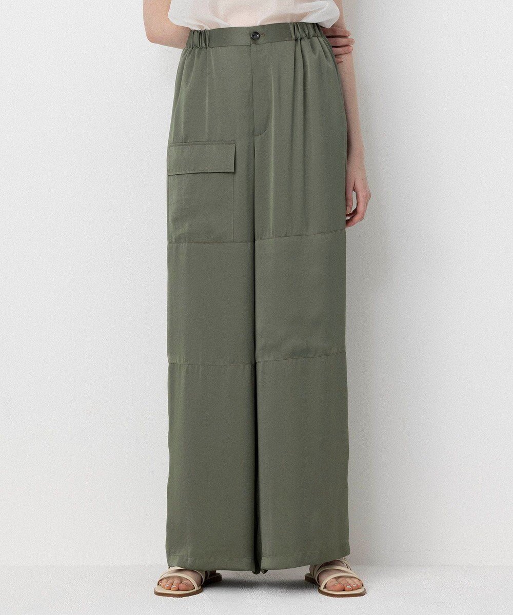 【ネイヴ/NAVE】の【Nave・洗える/ウエストゴム】ヴィンテージサテン ワイドパンツ インテリア・キッズ・メンズ・レディースファッション・服の通販 founy(ファニー) ファッション Fashion レディースファッション Fashion for Women パンツ Pants & Trousers カーゴパンツ Cargo Pants, Utility Pants サテン Satin, Glossy Fabric ポケット Pocket, Pocket Detail リラックス Relax, Relaxed Fit ワイド Wide, Wide Fit ヴィンテージ Vintage Style エレガント 上品 Elegant 夏 Summer 春 Spring S/S・春夏 SS, Spring/Summer, Warm Season 洗える Machine Washable カーキ系|ID: prp329100004277049 ipo3291000000035165480