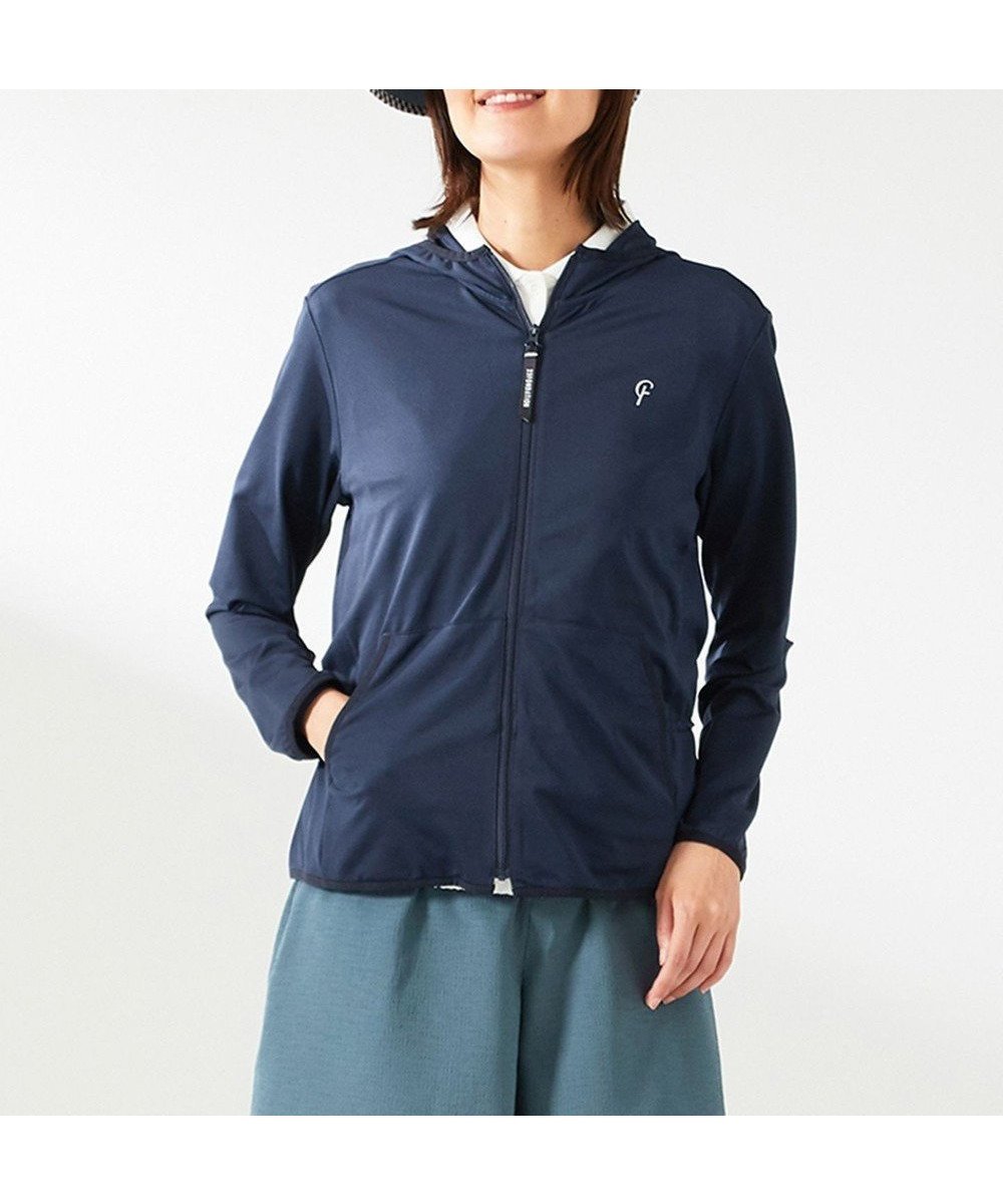 【23区 ゴルフ/NIJYUSANKU GOLF】の【23Fondation/WOMEN】UVパーカー インテリア・キッズ・メンズ・レディースファッション・服の通販 founy(ファニー) 　ファッション　Fashion　レディースファッション　WOMEN　トップス・カットソー　Tops/Tshirt　パーカ　Sweats　シェイプ　Shape　シンプル　Simple　ストレッチ　Stretch　パーカー　Hoodie　ベーシック　Basic　ポケット　Pocket　ラウンド　Round　夏　Summer　春　Spring　S/S・春夏　Ss・Spring/Summer　羽織　Haori　軽量　Lightweight　ネイビー系|ID: prp329100004279771 ipo3291000000029721509