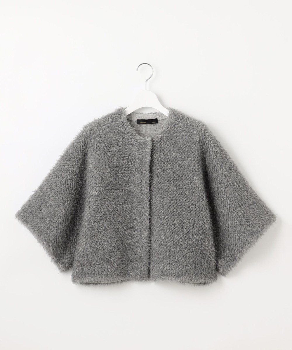 【自由区/JIYU-KU】の【PREMIUM KNIT COLLECTION】アルパカシャギー カーディガン インテリア・キッズ・メンズ・レディースファッション・服の通販 founy(ファニー) 　ファッション　Fashion　レディースファッション　WOMEN　トップス・カットソー　Tops/Tshirt　ニット　Knit Tops　カーディガン　Cardigans　A/W・秋冬　Aw・Autumn/Winter・Fw・Fall-Winter　カットソー　Cut And Sew　カーディガン　Cardigan　コクーン　Cocoon　ショート　Short　スリット　Slit　トレンド　Trend　ボトム　Bottom　ポンチョ　Poncho　メタル　Metal　再入荷　Restock/Back In Stock/Re Arrival　グレー|ID: prp329100004280024 ipo3291000000029722702