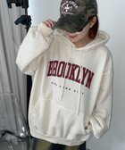 【ウィゴー/WEGO】の【裏起毛】BROOKLYNロゴビッグパーカー オートミール|ID:prp329100004280061