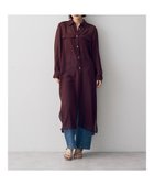 【イェッカ ヴェッカ/YECCA VECCA】のシアースリットロングシャツワンピース Burgundy|ID: prp329100004280189 ipo3291000000029723570