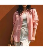 【23区/NIJYUSANKU】の【Oggi8月号掲載/洗える】LIBECO ベーシック シャツ オレンジストライプ|ID: prp329100004280251 ipo3291000000031988658