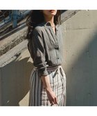 【23区/NIJYUSANKU】の【Oggi8月号掲載/洗える】LIBECO ベーシック シャツ カーキ|ID: prp329100004280251 ipo3291000000031988660