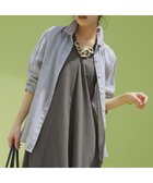 【23区/NIJYUSANKU】の【Oggi8月号掲載/洗える】LIBECO ベーシック シャツ カーキストライプ|ID: prp329100004280251 ipo3291000000033604521