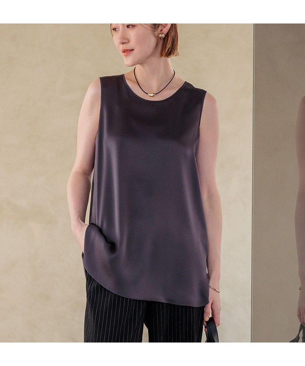 【23区/NIJYUSANKU】の【洗える】サテン タンクトップ 人気、トレンドファッション・服の通販 founy(ファニー) 　ファッション　Fashion　レディースファッション　WOMEN　トップス・カットソー　Tops/Tshirt　春　Spring　洗える　Washable　クロップド　Cropped　サテン　Satin　シアー　Sheer　シルク　Silk　シンプル　Simple　タンク　Tank　トリミング　Trimming　リラックス　Relax　レーシー　Lacey　S/S・春夏　Ss・Spring/Summer　再入荷　Restock/Back In Stock/Re Arrival　夏　Summer　2024年　2024　2024春夏・S/S　Ss,Spring/Summer,2024　エレガント 上品　Elegant　 other-1|ID: prp329100004280304 ipo3291000000031963770