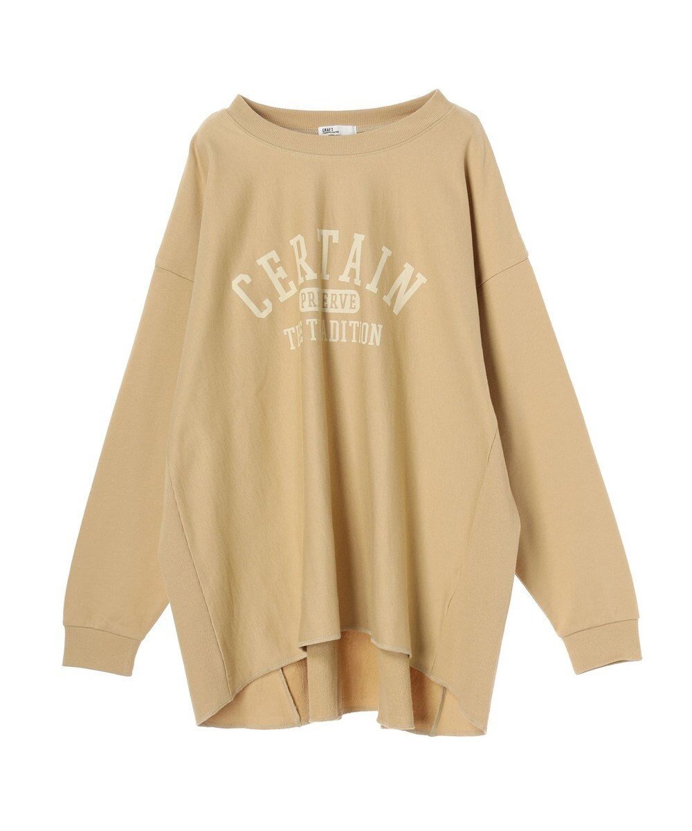【クラフトスタンダードブティック/CRAFT STANDARD BOUTIQUE】のプリント裏毛チュニック インテリア・キッズ・メンズ・レディースファッション・服の通販 founy(ファニー) 　ファッション　Fashion　レディースファッション　WOMEN　トップス・カットソー　Tops/Tshirt　シャツ/ブラウス　Shirts/Blouses　ロング / Tシャツ　T-Shirts　カットソー　Cut and Sewn　春　Spring　カットソー　Cut And Sew　チュニック　Tunic　フロント　Front　プリント　Print　ポケット　Pocket　S/S・春夏　Ss・Spring/Summer　おすすめ　Recommend　夏　Summer　2024年　2024　2024春夏・S/S　Ss,Spring/Summer,2024　Beige|ID: prp329100004281360 ipo3291000000031892727