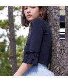 【ティアクラッセ/Tiaclasse】の【洗える】袖口フレアリボンニットカーディガン ネイビー|ID: prp329100004281588 ipo3291000000031061206