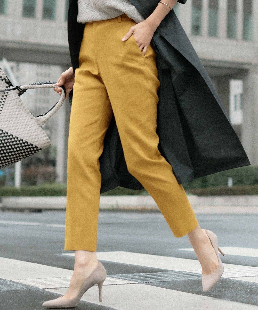 【23区/NIJYUSANKU】の【洗える】リネンレーヨンストレッチ テーパードパンツ インテリア・キッズ・メンズ・レディースファッション・服の通販 founy(ファニー) 　ファッション　Fashion　レディースファッション　WOMEN　パンツ　Pants　イエロー　Yellow　オレンジ　Orange　春　Spring　洗える　Washable　ジャケット　Jacket　ストレッチ　Stretch　セットアップ　Set Up　ブルゾン　Blouson　ベーシック　Basic　リネン　Linen　ループ　Loop　S/S・春夏　Ss・Spring/Summer　夏　Summer　2024年　2024　2024春夏・S/S　Ss,Spring/Summer,2024　イエロー系|ID: prp329100004281867 ipo3291000000031966903
