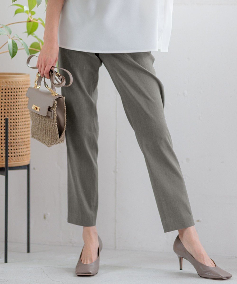 【23区/NIJYUSANKU】の【洗える】リネンレーヨンストレッチ テーパードパンツ 人気、トレンドファッション・服の通販 founy(ファニー) 　ファッション　Fashion　レディースファッション　Fashion for Women　パンツ　Pants & Trousers　イエロー　Yellow　オレンジ　Orange　春　Spring　洗える　Machine Washable　ジャケット　Jacket, Outerwear　ストレッチ　Stretch, Stretchy Fabric　セットアップ　Set-Up, Coordinated Outfit　ブルゾン　Blouson, Bomber Jacket　ベーシック　Basic, Essential　リネン　Linen, Linen Fabric　ループ　Loop, Loop Knit　S/S・春夏　SS, Spring/Summer, Warm Season　夏　Summer　2024年　2024　2024春夏・S/S　Spring/Summer 2024 SS24　 other-1|ID: prp329100004281867 ipo3291000000033571829