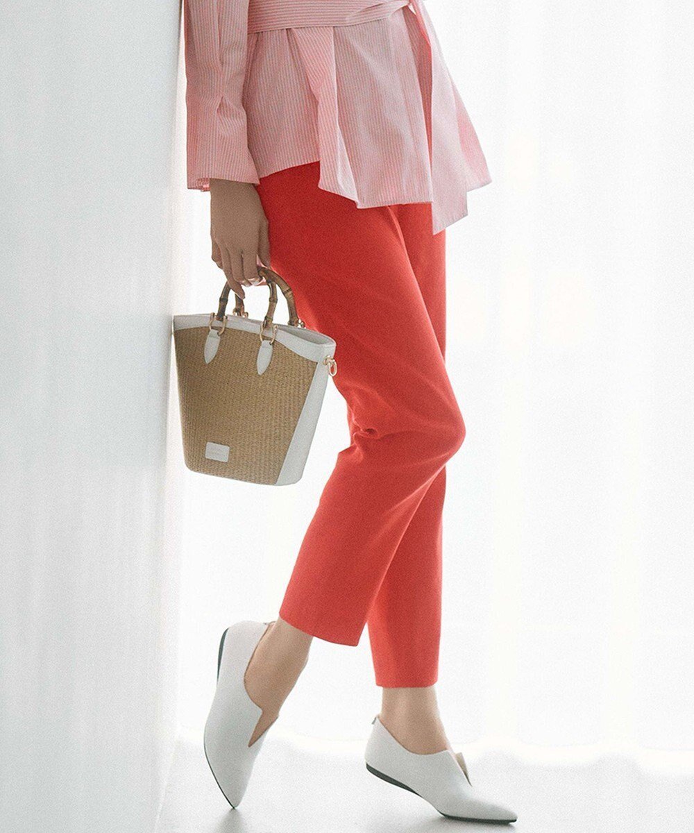 【23区/NIJYUSANKU】の【洗える】リネンレーヨンストレッチ テーパードパンツ インテリア・キッズ・メンズ・レディースファッション・服の通販 founy(ファニー) 　ファッション　Fashion　レディースファッション　Fashion for Women　パンツ　Pants & Trousers　イエロー　Yellow　オレンジ　Orange　春　Spring　洗える　Machine Washable　ジャケット　Jacket, Outerwear　ストレッチ　Stretch, Stretchy Fabric　セットアップ　Set-Up, Coordinated Outfit　ブルゾン　Blouson, Bomber Jacket　ベーシック　Basic, Essential　リネン　Linen, Linen Fabric　ループ　Loop, Loop Knit　S/S・春夏　SS, Spring/Summer, Warm Season　夏　Summer　2024年　2024　2024春夏・S/S　Spring/Summer 2024 SS24　オレンジ系|ID: prp329100004281867 ipo3291000000033571841