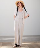 【23区/NIJYUSANKU】の【CLASSY.6月号掲載/洗える】リネンレーヨンストレッチ サロペット [WEB限定]ベージュストライプ|ID: prp329100004281871 ipo3291000000029731869