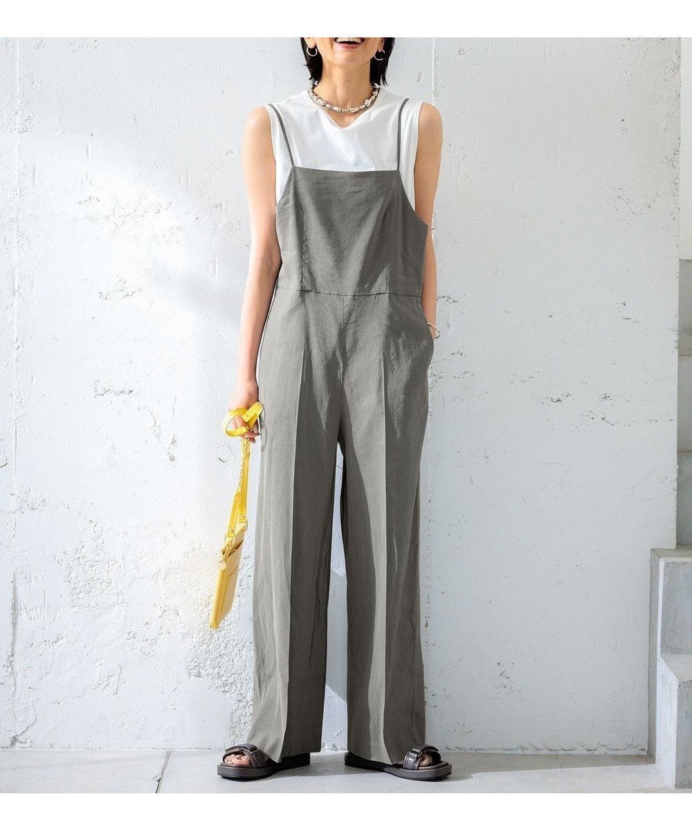 【23区/NIJYUSANKU】の【CLASSY.6月号掲載/洗える】リネンレーヨンストレッチ サロペット インテリア・キッズ・メンズ・レディースファッション・服の通販 founy(ファニー) 　雑誌掲載アイテム　Magazine Items　ファッション雑誌　Fashion Magazines　クラッシィ　CLASSY.　ファッション　Fashion　レディースファッション　WOMEN　ワンピース　Dress　オールインワン ワンピース　All In One Dress　サロペット　Salopette　春　Spring　洗える　Washable　今季　This Season　サロペット　Overalls　シンプル　Simple　ストライプ　Stripe　ストレッチ　Stretch　雑誌　Magazine　定番　Standard　人気　Popularity　ベーシック　Basic　6月号　June Issue　リネン　Linen　S/S・春夏　Ss・Spring/Summer　夏　Summer　2024年　2024　2024春夏・S/S　Ss,Spring/Summer,2024　カーキ系|ID: prp329100004281871 ipo3291000000031965020