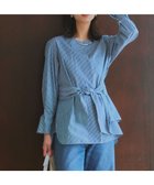 【23区/NIJYUSANKU】の【Oggi4月号掲載/杏さん着用】CANCLINI スキッパーベルト付き ブラウス マリンブルーストライプ|ID: prp329100004282232 ipo3291000000031971709