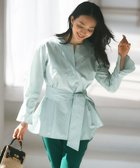 【23区/NIJYUSANKU】の【Oggi4月号掲載/杏さん着用】CANCLINI スキッパーベルト付き ブラウス ミントストライプ|ID: prp329100004282232 ipo3291000000031971711