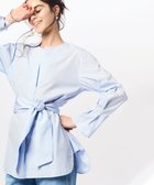 【23区/NIJYUSANKU】の【Oggi4月号掲載/杏さん着用】CANCLINI スキッパーベルト付き ブラウス サックスストライプ|ID: prp329100004282232 ipo3291000000031971712