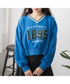 【ウィゴー/WEGO】のVネックラインリブショートスウェット ブルー|ID: prp329100004282282 ipo3291000000029733899