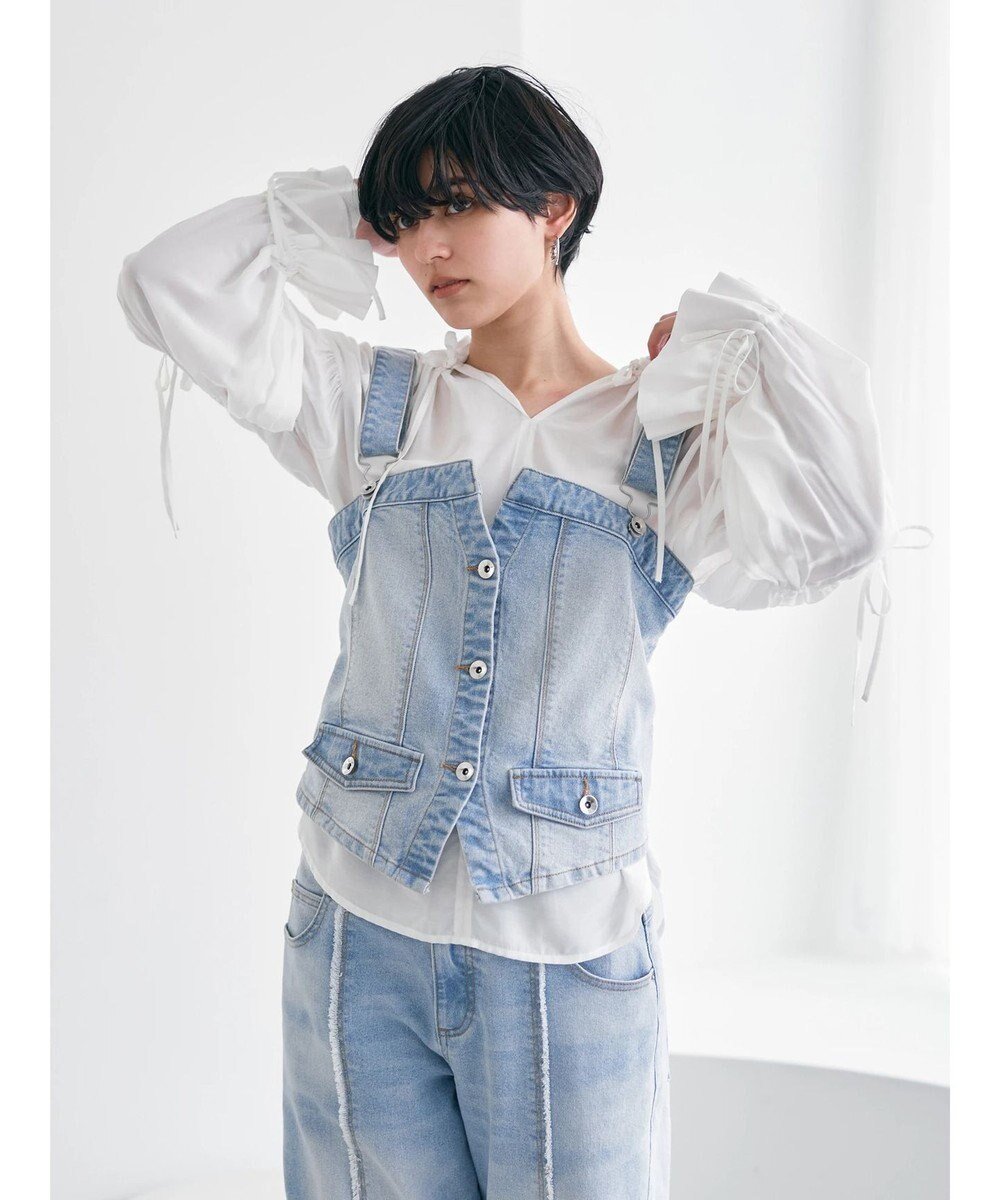 【イェッカ ヴェッカ/YECCA VECCA】の【ORGABITS】デニムビスチェ 人気、トレンドファッション・服の通販 founy(ファニー) 　ファッション　Fashion　レディースファッション　WOMEN　トップス・カットソー　Tops/Tshirt　ビスチェ　Bustier　ヴィンテージ　Vintage　春　Spring　コンパクト　Compact　ストレッチ　Stretch　デニム　Denim　バランス　Balance　ビスチェ　Bustier　ポケット　Pocket　S/S・春夏　Ss・Spring/Summer　おすすめ　Recommend　夏　Summer　 other-1|ID: prp329100004282399 ipo3291000000029734991