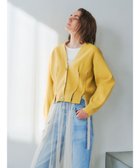 【イェッカ ヴェッカ/YECCA VECCA】のタックスリットVネックカーディガン Yellow|ID: prp329100004282576 ipo3291000000029735602