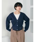 【イェッカ ヴェッカ/YECCA VECCA】のタックスリットVネックカーディガン Navy|ID: prp329100004282576 ipo3291000000029735604