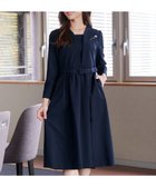 【ティアクラッセ/Tiaclasse】の【ダブルクロス・洗える】 ナローVネックワンピース ネイビー|ID: prp329100004282736 ipo3291000000035737660