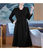 【ティアクラッセ/Tiaclasse】の【ダブルクロス・洗える】 ナローVネックワンピース ブラック|ID: prp329100004282736 ipo3291000000035737662